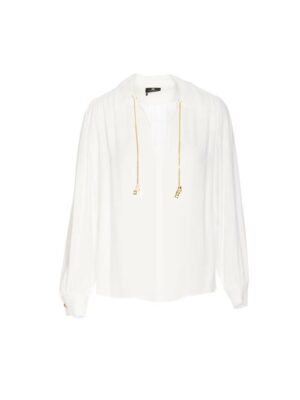 Thumbs_44E-ELISABETTA2520FRANCHI-CAT3041E2360.jpg Elisabetta Franchi Camicia in georgette di viscosa con accessorio sul collo