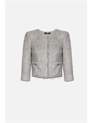 Thumbs_44E-ELISABETTA2520FRANCHI-GI07442E2900.jpg Elisabetta Franchi Giacca cropped in tweed lurex con charms