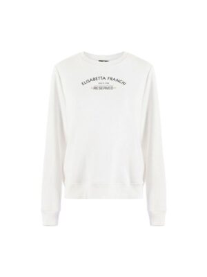 Thumbs_44E-ELISABETTA2520FRANCHI-MD00241E2360.jpg Elisabetta Franchi Felpa girocollo in cotone con stampa logo